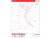 Port Arthur Wall Map Zip Code Red Line Style 2022